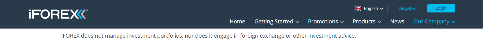 iForex Review investment advice statement